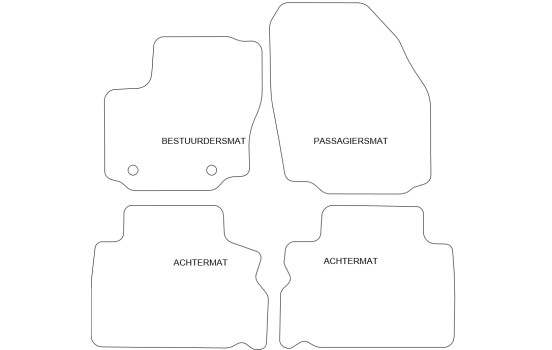 Velours car mats suitable for Ford S-Max 2006- 5-seater 4-piece, Image 2