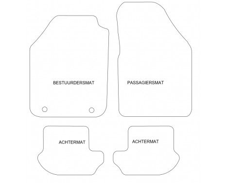 Velours car mats suitable for Ford StreetKa 2004 4-piece, Image 2