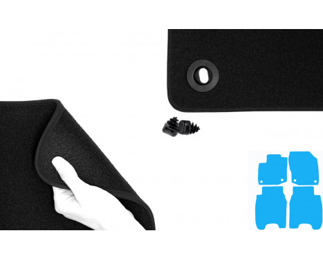 Velours Car Mats suitable for Honda Civic 2012- 4-piece, Image 3