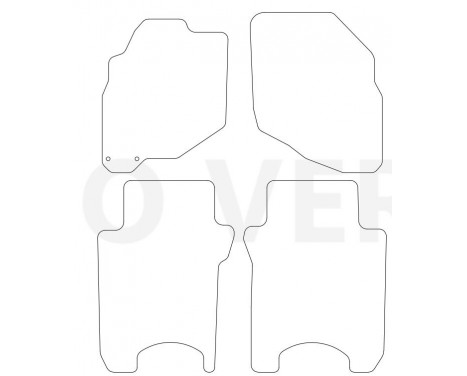 Velours Car Mats suitable for Honda Jazz 2007-2010 4-piece, Image 2