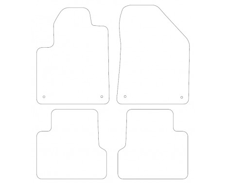 Velours car mats suitable for Jeep Cherokee 2014- 4-piece, Image 2