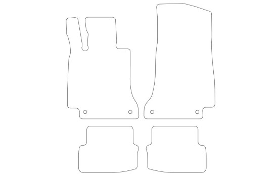 Velours car mats suitable for Mercedes C-Class Coupe C205, Image 2