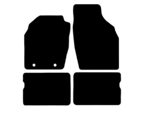 Velours car mats suitable for Opel Agila A 2000-2002 4-piece