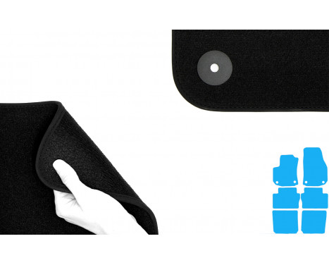 Velours car mats suitable for Opel Zafira B 2005-2011 6-part, Image 3