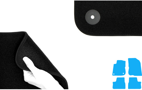 Velours car mats suitable for Peugeot 208 2012- 4-piece, Image 3