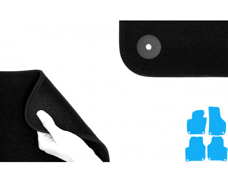 Velours car mats suitable for Skoda Superb 2008- 4-piece, Image 3