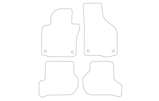 Velours car mats suitable for VW Golf V / VI / Jetta 2007-2, Image 2