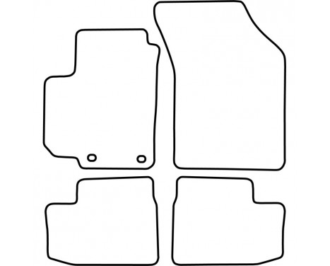 Velours car mats Suzuki Swift 3 / 5drs 2005-2010 4-piece, Image 2
