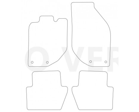 Velours car mats Volvo C70 1998-2005 4-piece, Image 2