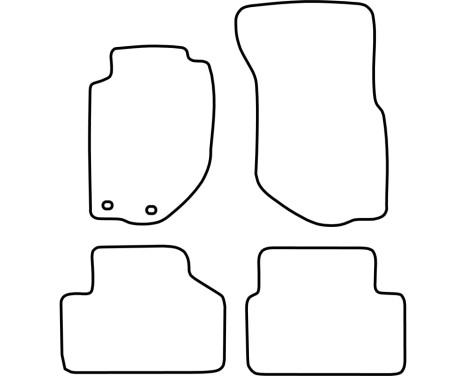 Velours car mats VW Golf III 1991-1997 / Golf IV Cabriolet 4-piece, Image 2