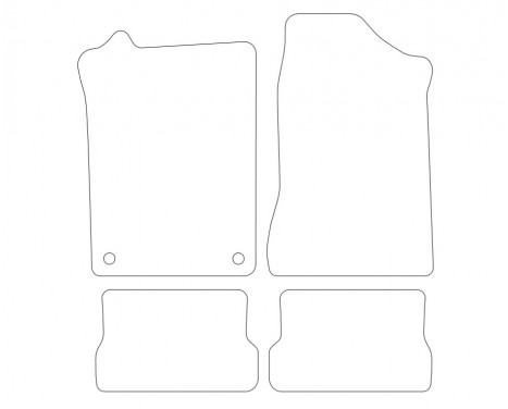 Velours car mats VW Tiguan 2007- 4-piece, Image 2