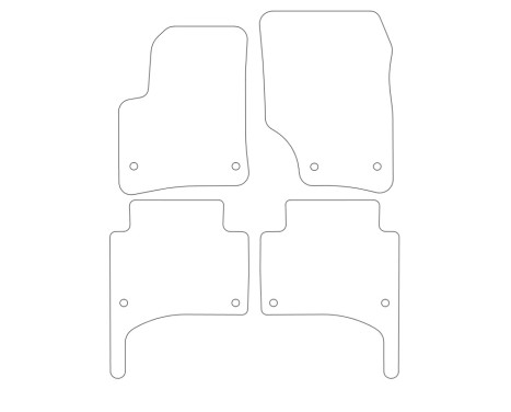 Velours car mats VW Touareg 2004-2009 4-part, Image 2