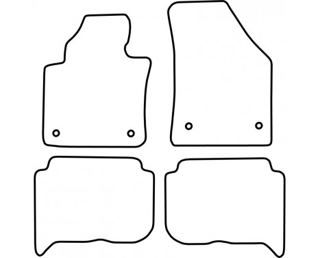 Velours car mats VW Touran 2007- 4-piece, Image 2