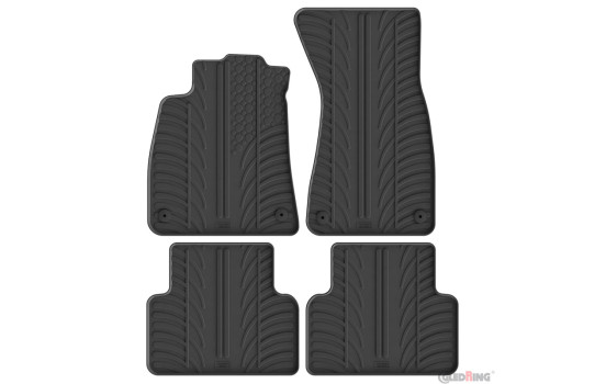 Gledring Rubber mats suitable for Audi A5 (FU) Sedan/Avant 2024- (T profile 4-piece)