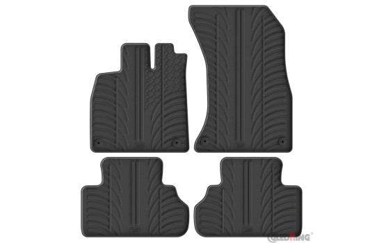 Gledring Rubber mats suitable for Audi Q5 (GU) MHEV 2025- incl. Sportback (T profile 4-piece + mounting)