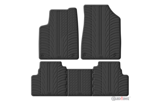 Gledring Rubber mats suitable for Dongfeng Box EV 2024- (T profile 5-piece)