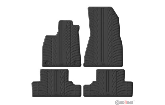 Gledring Rubber mats suitable for Renault 5 E-Tech 2024- (T profile 4-piece + mounting clips)