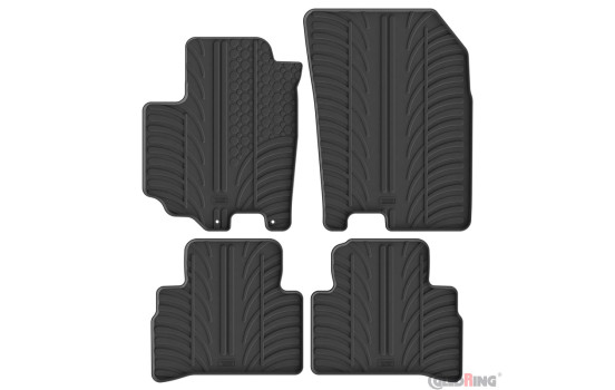Gledring Rubber mats suitable for Suzuki Vitara (LY) Hybrid 2020- (T profile 4-piece + mounting clips