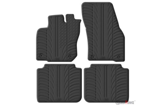 Gledring Rubber mats suitable for Volkswagen Tayron (R41) 2024- (T profile 4-piece + mounting clips)