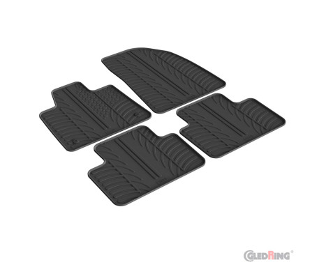 Rubber mats suitable for Volvo EX30 2023- (T profile 4-piece)