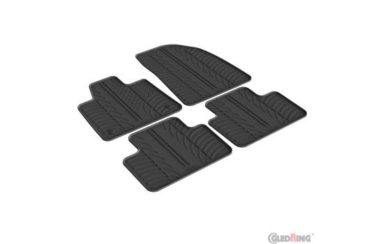 Rubber mats suitable for Volvo EX30 2023- (T profile 4-piece)