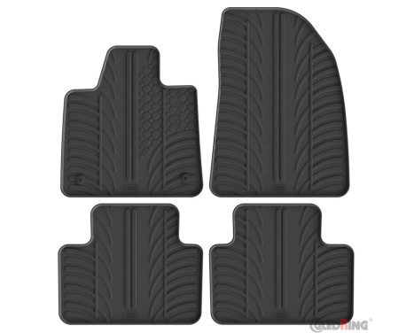 Rubber mats suitable for Volvo EX30 2023- (T profile 4-piece), Image 2