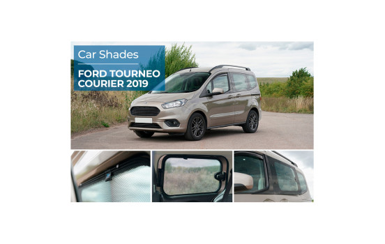 Set Car Shades (rear doors) suitable for Ford Tourneo Courier 2014-2023 (with opening windows), Image 7