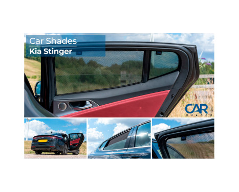 Sunshades (rear doors) suitable for Kia Stinger 2018- (4-piece), Image 9