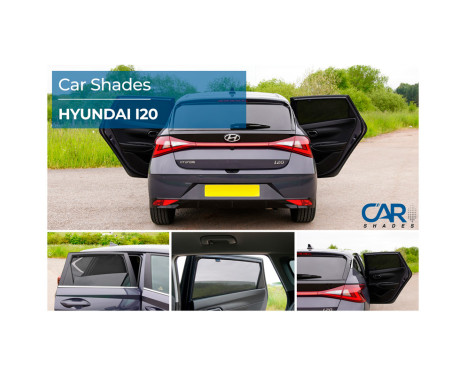 Set of Car Shades (rear doors) suitable for Hyundai i20 5 doors 2020 - (2-piece), Image 7