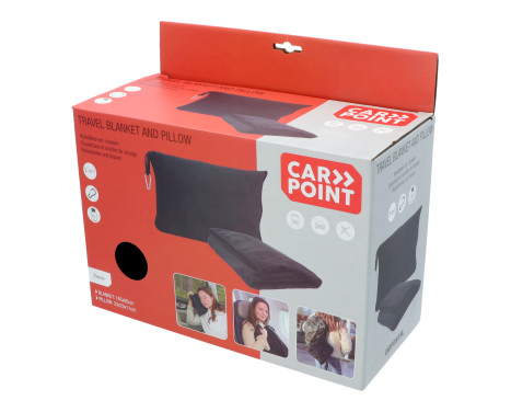 Carpoint Travel Blanket & Travel Pillow Black 2 in 1, Image 4 Carpoint Travel Blanket & Travel Pillow Black 2 in 1, Image 4