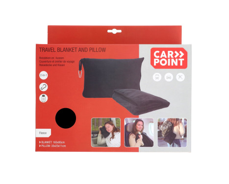 Carpoint Travel Blanket & Travel Pillow Black 2 in 1, Image 13 Carpoint Travel Blanket & Travel Pillow Black 2 in 1, Image 13