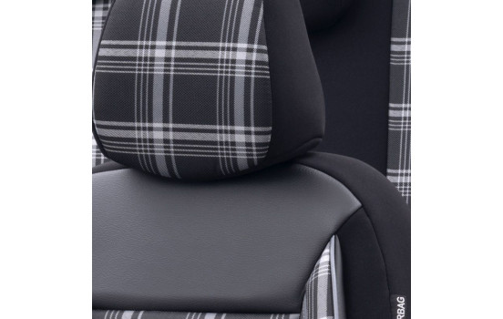 otoM Fabric Seat Cover Set 'Sports' - Black / Gray - 11-piece, Image 5