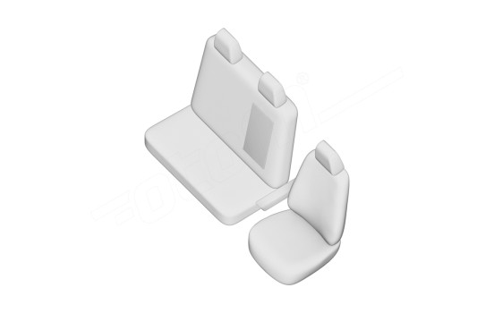 otoM Original Design Fabric Seat Cover Set 2+1 suitable for Fiat Ducato 2024- & Peugeot Boxer 2024, Image 2