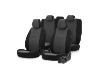 otoM Universal Fabric Seat Cover Set 'SelectedFit Smart' Black - 11-piece - suitable for Side-Air