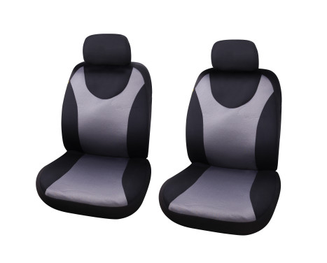 Seat cover set London 4-piece black / gray