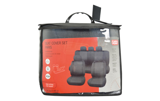 Seat cover set Paris 9-piece black, Image 3