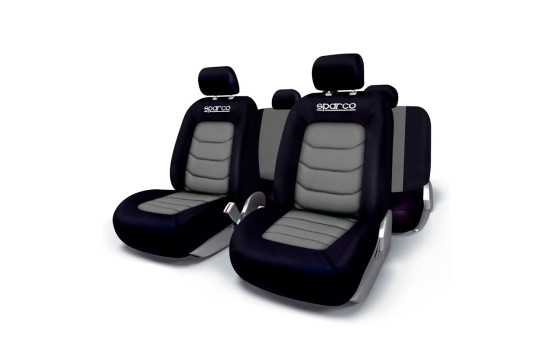 Seat cover set Sparco Black / Gray (11-piece) (also suitable for Side-Airbags), Image 2