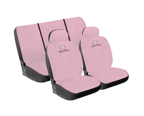 Simoni Racing Seat cover set Daisy - Pink - 8-pieces