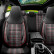 Universal Fabric 'CityBug' Seat Cover Set 'Sports' Black/Gray/Red - 9-piece, Thumbnail 2