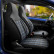 Universal Fabric 'CityBug' Seat Cover Set 'Sports' Black/Grey/Blue - 9-piece