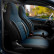 Universal Fabric CityBug Seat Cover Set Sport Plus Black/Blue - 9-piece