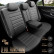 Universal Full Leather Seat Cover Set 'Inspire' Black - 11-piece - suitable for Side Airbags, Thumbnail 5