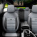 Universal Full Leather Seat Cover Set 'Inspire' Black/Grey - 11-piece, Thumbnail 4