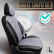 Universal Full Leather Seat Cover Set 'Inspire' Black/Grey - 11-piece, Thumbnail 6