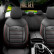 Universal Full Leather Seat Cover Set 'Inspire' Black + Red edge - 11-piece, Thumbnail 4