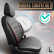 Universal Full Leather Seat Cover Set 'Inspire' Black + Red edge - 11-piece, Thumbnail 6