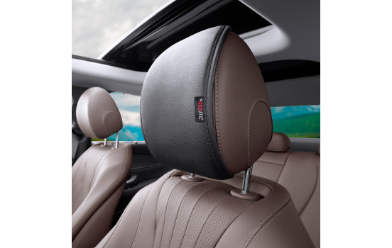 Universal Headrest Protector in Black Leather - 1 piece