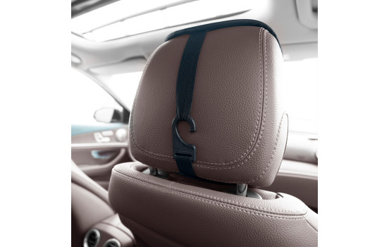 Universal Headrest Protector in Black Leather - 1 piece, Image 2