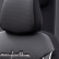 Universal Leather/Cloth Seat Cover Set 'Comfortline' Black/Grey + White edge - 11-piece, Thumbnail 5