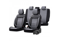 Universal Leather/Cloth Seat Cover Set 'Comfortline' Black/Grey